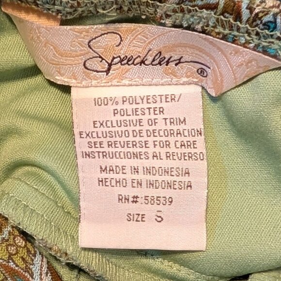 90’s Y2K green paisley halter dress size small  twee island resortwear beach vac - Picture 3 of 3